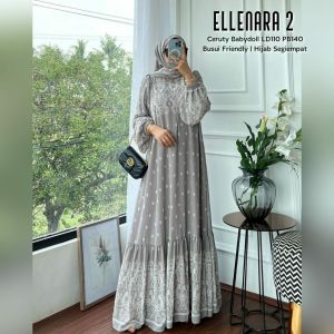 RG ZAHRA SET DRESS PLUS HIJAB ELLENARA CERUTI FASHION MUSLIM MAXY BAJU POLOS TERBARU GAUN PESTA KONDANGAN terbaru 2024 kekinian viral