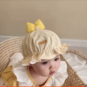 Baby Hat 2-12 Months Baby Thin Sun Protection Adjustable Cotton Sun Hat