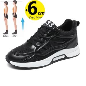 Lesvago 2025 Elevator Shoes Men Sneakers Heightening Shoes Height Increase Shoes Insoles 6CM Man Daily Life Height Increasing Shoes Size 37-46
