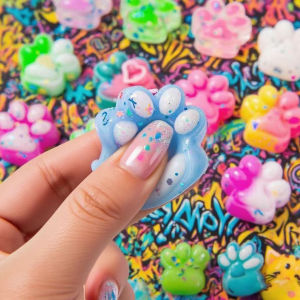 10 Mini Mèo Móng Vuốt Sang Trọng Kẹp Đồ Chơi Nhiều Màu Sắc Halloween Giáng Sinh Dự Tiệc Giảm Áp Lực Phong Cách Hoạt Hình Gói Chất Độn Dành Cho 18 + Người Lớn