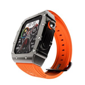 Sang trọng Richard RM mô hình cổ điển Bộ mod cho Apple Watch Dòng 9/8/7/SE/6/5/4 cao cấp Smartwatch bảo vệ trường hợp và Bộ dây đai cho Apple xem 44mm/45mm