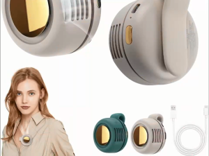 Rechargeable Portable Mini Bladeless Fan Clip On Silent 3-Speed Waist Cooling Device for Outdoor Office & Travel Comfort