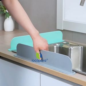 Locapure Silicone Fully Suction Sink Water Splash Guards Board Kitchen Waterproof Baffle Plate