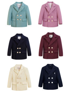 Childrens British Style Performance Suit Jacket Birthday Wedding Clothes Small Toddler Autumn Spring Outerwear Coat
