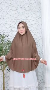 𝐕𝐈𝐐𝐀𝐒𝐓 - Hijab Instan Jumbo Kerudung Bergo Hamidah Jersey Size XXL | Jilbab Syari Bergo Pet Antem ( Anti Tembem ) Kerudung Jumbo Instan