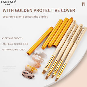 Nail Art Brush Light Therapy Gel Nail Polish Round Head Light Therapy Pen with Cap Petal Painting Nail Art Set