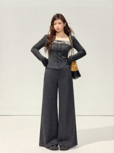 JULULOOK | Bộ Đồ Knit Kích Cỡ Lớn Có Sọc và Chấm Bi