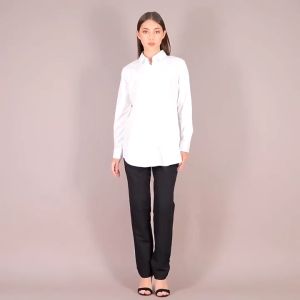 Kemeja Wanita Formal Kantor Polos Basic S - XXXL Katun