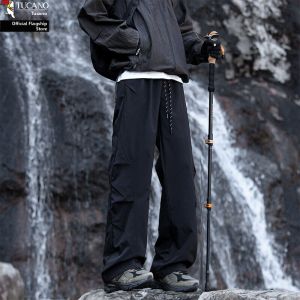 TUCANO | Windproof Waterproof Black Loose Straight Pants