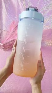 Outdoor Sport Jugs1500/2000ml Water BottleLiter Stay Hydrated Motivated Leakproof Plastic Sport Bottle For Gym Sports