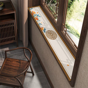 Chinese Style Ultra-Narrow Window Sill Mat Four Seasons Universal Sun Protection Dustproof No-Wash Windowledge Pad Can Be Trimmed And Modified
