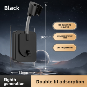 MONLEYTA | Bathroom Shower Head Holder No Drilling Universal Shower Spray Bracket Hook Base Stand Showerhead Mounting Bracket Accessory