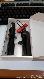 ORI TaffLED Laser Pointer Presentasi warna Merah Beam 1mW 650nm with Baterai dan Charger YL 301