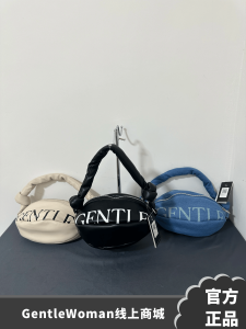 Gentlewoman Olive Underarm Single Shoulder Denim Canvas Bag Korean Style Handbag Cotton Lining Zipper Closure Daily Use