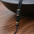 High-End Jade Pendant Hemp Rope for Necklace Handcrafted Braided Cord for Men and Women in Black Rosewood. 