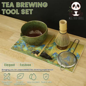 4/7pcs/set Japanese Ceramic Matcha Gift Box Matcha Tea Set With Whisk And Bowl Sumptuous Grinder Brush Tea Tools Hold