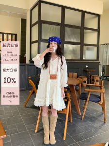 Váy Dài Tay Thêu Hoa Bohemian Sinbounboun Váy Búp Bê Cạp Cao Tay Dài Thêu Hoa Váy Dài Mùa Hè Cho Nữ