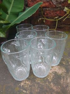 termurah!!! GELAS TEH TEBAL/GELAS GAGANG KACA (6PCS) GELAS BESAR