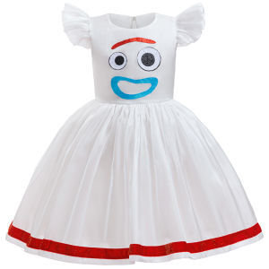 Children Clothes Girl Cosplay Dress with Flying Sleeves for Halloween Anime Costume 2-8 Years Old Childrens Clothing
