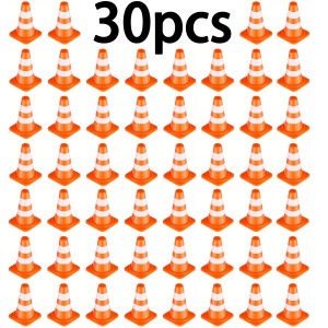 Mini Traffic Cones ABS Plastic Road Cone Model for Scene Layout Pretend Play and Photography Props