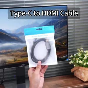 4K USB C to HDMI Cable 4K 120Hz 8K 60Hz Nylon Braided USB Type-C to HDMI Cable Thunderbolt 3/4/5 Compatible for MacBook Phone