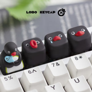 Anime Pingu Series Multiple Expressions Cute Penguin Mechanical Keyboard Personalized Keycap Resin Material Esc Periphery Gifts