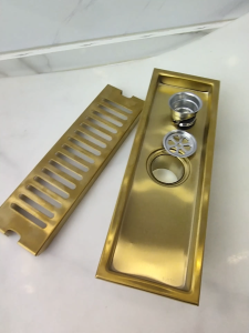 HyPertech 304 Stainless Steel Long Strip Floor Drain With Automatic Opening And Closing Drainage Core For Odor Prevention In Hotel Shower Rooms