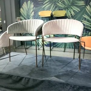 ESPERANZA HUBER Velvet Dinning Lounge Chair