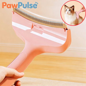 PawPulse【Local Stock】Curved Pet Hair Comb Brush Cat Hair Remover Safe Stainless Steel Blade Pet Grooming Supplies