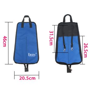 IRIN Drum Stick Bag Oxford Cloth Drumstick Thicken Case Waterproof Handbags Carrying Strap Percussion Instrument Accessories