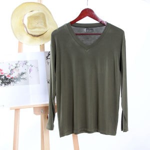 Modal Cotton Vải Bông Nam Đồ Ngủ Áo Rộng Rãi Áo Thun Dài Tay Mỏng Vừa Vặn Áo Sơ Mi Nhà Thoải Mái Cỡ Lớn Phong Cách Cơ Bản Mùa Hè