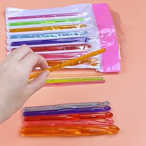 Kim móc len bằng nhựa trong suốt đủ size 3 - 12mm đan móc cơ bản màu sắc | Xiaoxingyarn