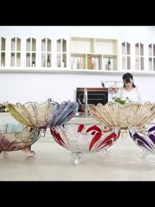 European Style Multi-use Colored Glass Fruit Plate