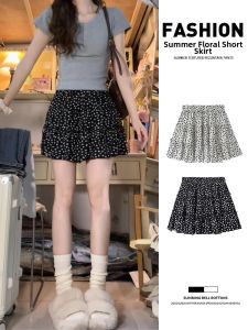SUHUIQIAN | Short Flared Skirt Mini High Waist A-Line Slim Fit
