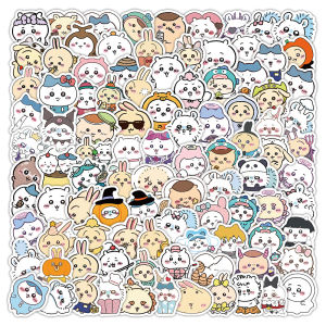 Bandai | 100Pcs Cute Chiikawa Anime Stickers Waterproof Vinyl Decals for Scrapbook Water Cup Phone Case DIY Decor Kids Gift