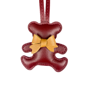 Adorable Leather Bear Keychain - Cute Bow Tie 8 Colors Multi-Pack for Bag Charms-PU Leather-Perfect Gift For Women/Kids