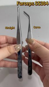Stainless Steel Long Forceps Straight Curve medical DRESSING 300mm SS304 Aquarium plant