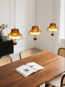 FANCY LAMP CLUB | French Retro Triple-Head Eye-Protection Dining Room Chandelier