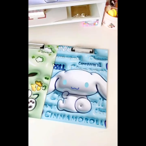 Sanrio Clipboard Cute Cartoon Student Stationery School Clip Paper Office Papan Klip