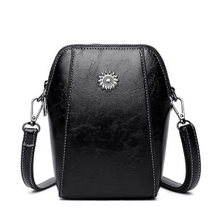 Single Shoulder Crossbody Bag Female Fashion Temperament Leather Womens Bag Vertical Mobile Phone Bag Crossbody Mini Small Bag