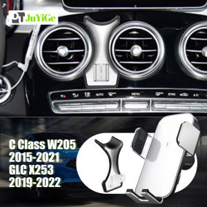 For Mercedes Benz C Class W205 2015-2021 GLC Class X253 2019-2022 Mobile Phone Holder Special Solar Magnetic Wireless Charging