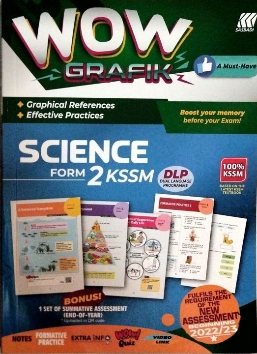 [SASBADI] 中二 科学 （英文版） Form 2 Science KSSM Wow GRAFIK | Lazada