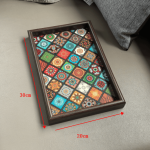 Luxury Retro Walnut Wooden Tea Tray Rectangle Storage
