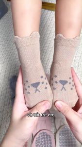 Tất trẻ em hình thú chống trượt ngã GOMTAT vớ trẻ em có đệm silicon chống trơn trượt an toàn cho bé tập đi - YIQ-BC001-1DOI