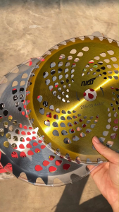 NKO ใบมีดตัดหญ้า  ใบมีดตัดหญ้าแบบกลม ติดคาร์ไบด์ ขนาด 10นิ้ว 24T 40T ทำจากวัสดุ Mn65 ราคาส่ง