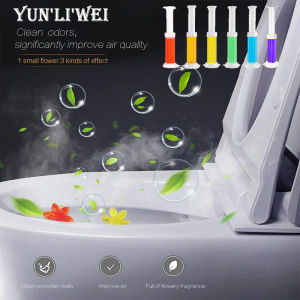 6 Color Toilet Cleaner Gel Long Lasting Dissolving Sticks Bathroom Odor Removal Deodorizer Fresh Floral Fragrance Toilet Cleaner
