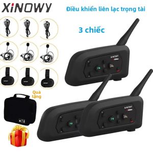 Tai Nghe Liên Lạc Trọng Tài Bóng Đá XiNOWy V4C PRO 3 Người Dùng Đàm Thoại Toàn Phần Bluetooth 1200m Hội Nghị Bóng Đá Chống Nước Có Giắc Cắm 3.5MM