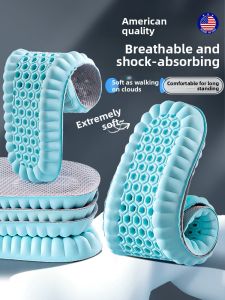 MONLEYTA | Ice Sensation Breathable Shock Absorption Sports Shoe Insoles Mens Sweat Absorbent Anti-Odor Long Standing No Fatigue Womens Ultra Soft Running Summer