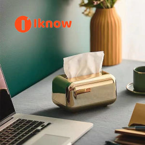 I know Luxurious Elegant Metallic Gold Silver Tissue Box Tabletop Napkin Holder