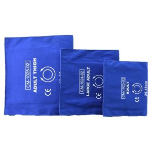 Nibp Cuff ข้อมือวัดความดันโลหิตสำหรับผู้ใหญ่หลอดเดี่ยวผ้าคอตตอนสีฟ้านำกลับมาใช้ใหม่ได้ปลอกข้อมือสำหรับวัดความดันโลหิตข้อมือสำหรับการตรวจสอบผู้ป่วยที่ Mec1000 Min * Dr * Ay